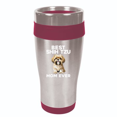 =Shih Tzu Mom Design For Women Dog Lover Shih Tzu 16oz Travel Tumbler