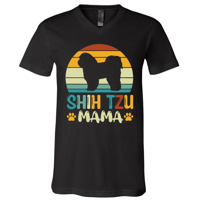 Shih Tzu Mama V-Neck T-Shirt