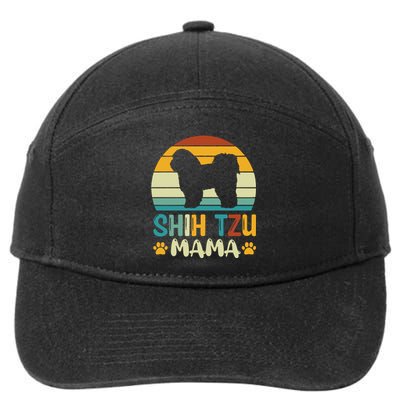 Shih Tzu Mama 7-Panel Snapback Hat