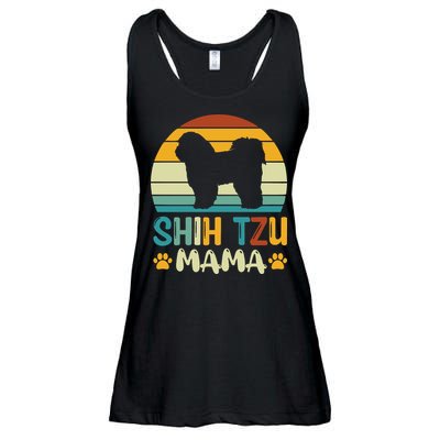 Shih Tzu Mama Ladies Essential Flowy Tank