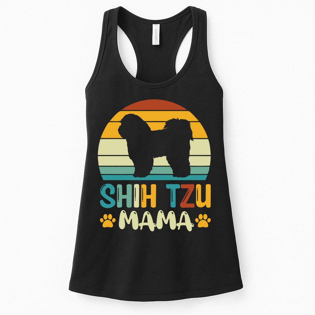 Shih Tzu Mama Womens Tank Top