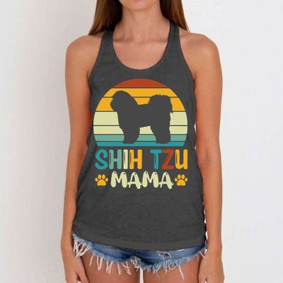 Shih Tzu Mama Women's Knotted Racerback Tank