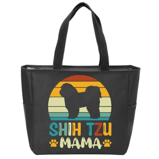 Shih Tzu Mama Zip Tote Bag