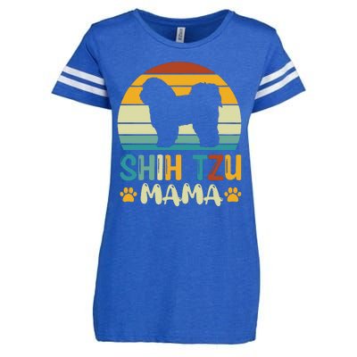 Shih Tzu Mama Enza Ladies Jersey Football T-Shirt