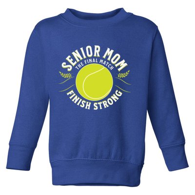 Senior Tennis Mom Cute Gift Toddler Sweatshirt