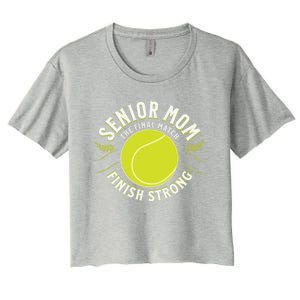 Senior Tennis Mom Cute Gift Women's Crop Top Tee