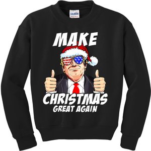 Santa Trump Make Christmas Great Again Family Matching Kids Sweatshirt