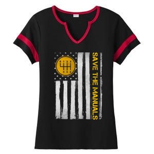 Save The Manuals 6 Speed Manual Transmission Three Pedals Ladies Halftime Notch Neck Tee