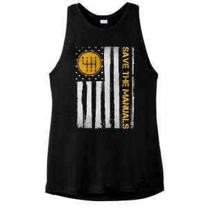 Save The Manuals 6 Speed Manual Transmission Three Pedals Ladies PosiCharge Tri-Blend Wicking Tank