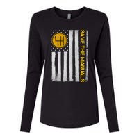 Save The Manuals 6 Speed Manual Transmission Three Pedals Womens Cotton Relaxed Long Sleeve T-Shirt