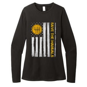 Save The Manuals 6 Speed Manual Transmission Three Pedals Womens CVC Long Sleeve Shirt