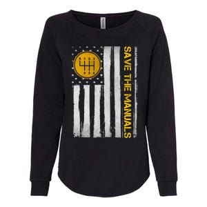 Save The Manuals 6 Speed Manual Transmission Three Pedals Womens California Wash Sweatshirt