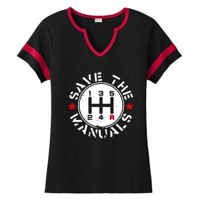 Save The Manuals Ladies Halftime Notch Neck Tee