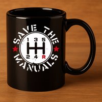 Save The Manuals 11oz C Handle Ceramic Mug