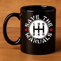 Save The Manuals 11oz C Handle Ceramic Mug