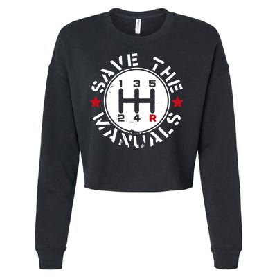 Save The Manuals Cropped Pullover Crew