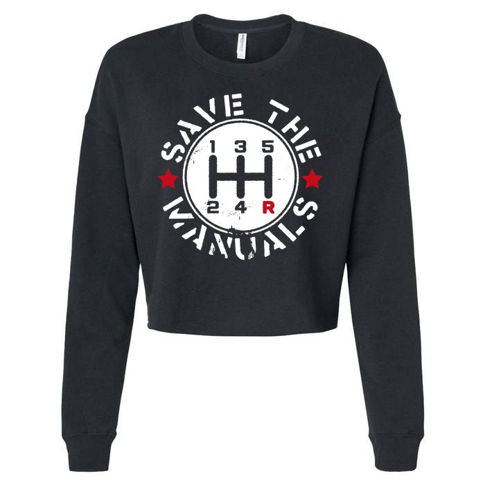 Save The Manuals Cropped Pullover Crew