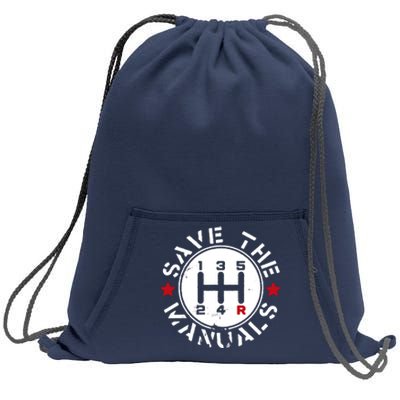 Save The Manuals Sweatshirt Cinch Pack Bag