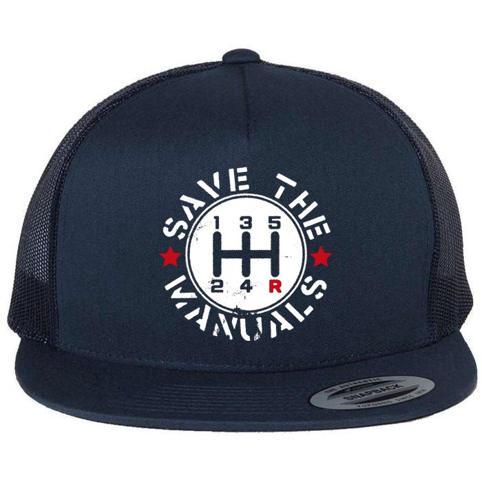 Save The Manuals Flat Bill Trucker Hat