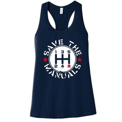 Save The Manuals Women's Racerback Tank