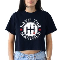 Save The Manuals Women's Crop Top Tee