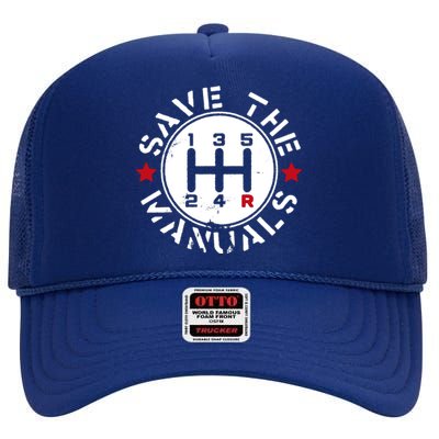 Save The Manuals High Crown Mesh Back Trucker Hat