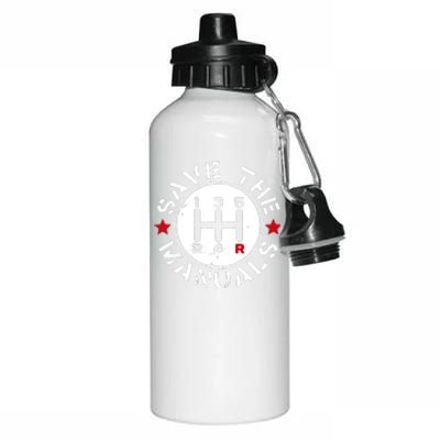 Save The Manuals Aluminum Water Bottle