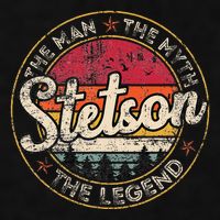 Stetson The Man The Myth The Legend Personalized Name Ladies PosiCharge Tri-Blend Wicking Tank