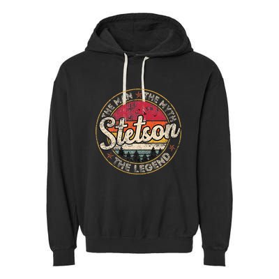Stetson The Man The Myth The Legend Personalized Name Garment-Dyed Fleece Hoodie