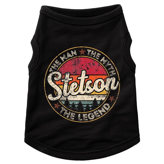 Stetson The Man The Myth The Legend Personalized Name Doggie Tank