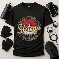 Stetson The Man The Myth The Legend Personalized Name Performance Shirt