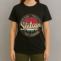 Stetson The Man The Myth The Legend Personalized Name T-Shirt