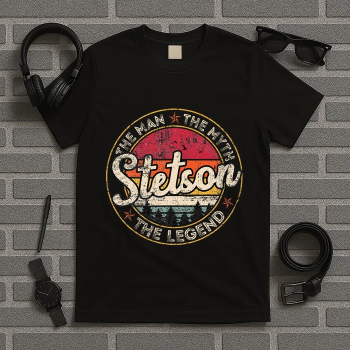 Stetson The Man The Myth The Legend Personalized Name T-Shirt