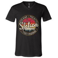 Stetson The Man The Myth The Legend Personalized Name V-Neck T-Shirt