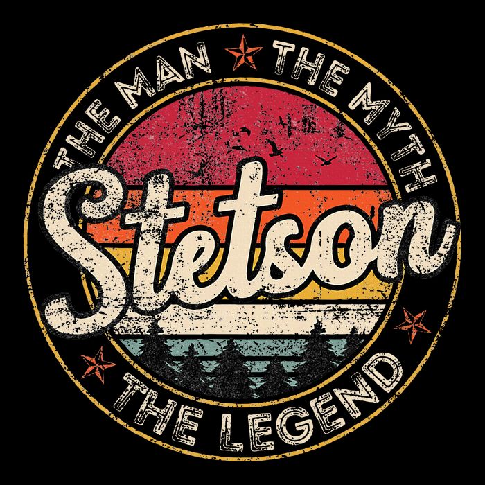Stetson The Man The Myth The Legend Personalized Name Button