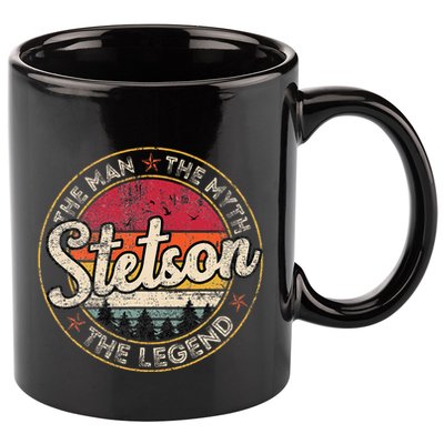 Stetson The Man The Myth The Legend Personalized Name 11oz C Handle Ceramic Mug
