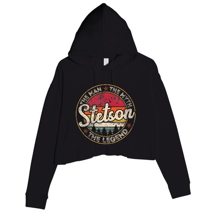 Stetson The Man The Myth The Legend Personalized Name Crop Fleece Hoodie