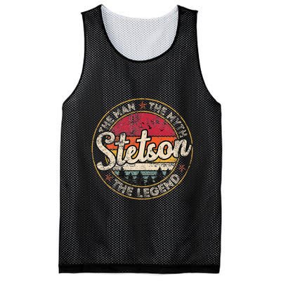 Stetson The Man The Myth The Legend Personalized Name Mesh Reversible Basketball Jersey Tank