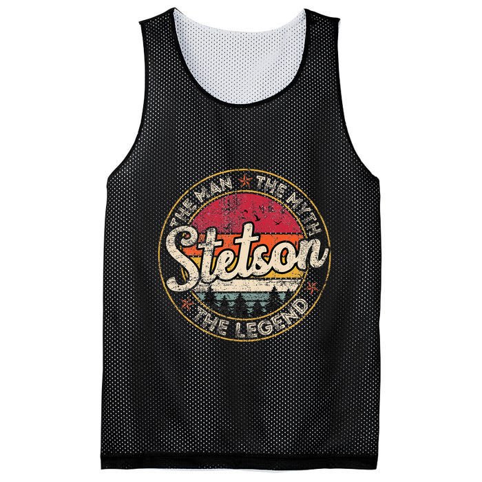 Stetson The Man The Myth The Legend Personalized Name Mesh Reversible Basketball Jersey Tank