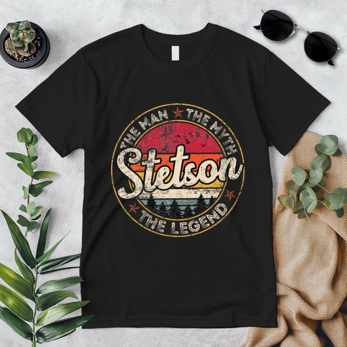 Stetson The Man The Myth The Legend Personalized Name Premium T-Shirt
