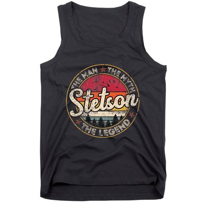Stetson The Man The Myth The Legend Personalized Name Tank Top
