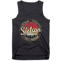 Stetson The Man The Myth The Legend Personalized Name Tank Top