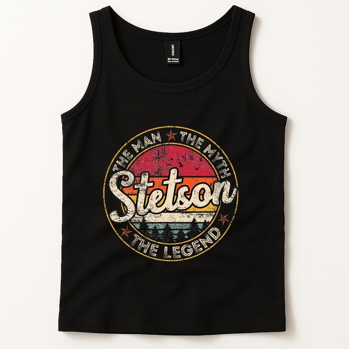 Stetson The Man The Myth The Legend Personalized Name Tank Top