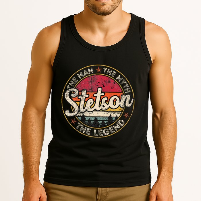 Stetson The Man The Myth The Legend Personalized Name Tank Top