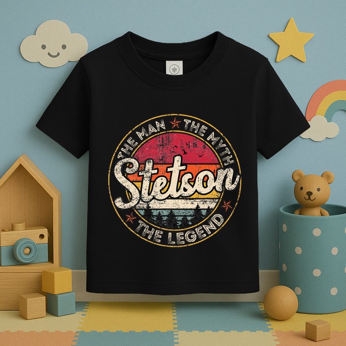 Stetson The Man The Myth The Legend Personalized Name Toddler T-Shirt