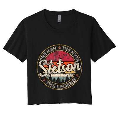 Stetson The Man The Myth The Legend Personalized Name Crop Top
