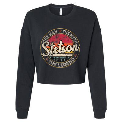 Stetson The Man The Myth The Legend Personalized Name Cropped Pullover Crew