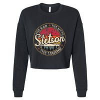 Stetson The Man The Myth The Legend Personalized Name Cropped Pullover Crew