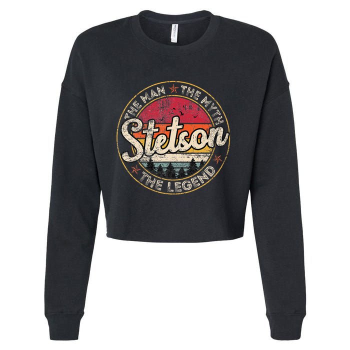 Stetson The Man The Myth The Legend Personalized Name Cropped Pullover Crew