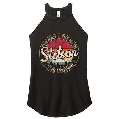 Stetson The Man The Myth The Legend Personalized Name Women's Perfect Tri Rocker Tank